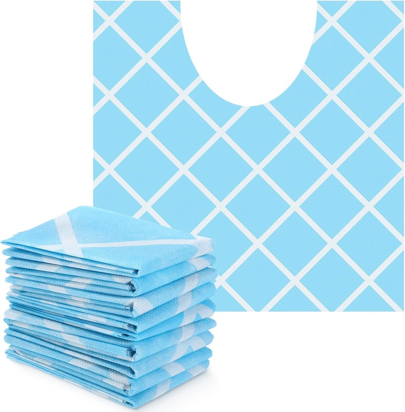 Layhit 50 Pcs Disposable Toilet Commode Mat 20 x 20 Deodorizing Toilet Mat Waterproof U Shaped Blue Pad for Older Potty Training Pee Incontinence Bathroom Floor Non Slip(Diamond) - Image 1